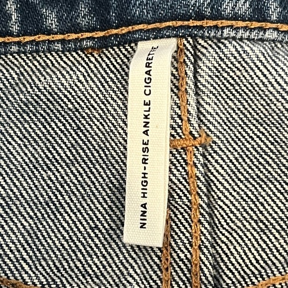 RAG & BONE NINA HIGH-RISE DISTRESSED ANKLE CIGARETTE JEANS NWT WOMEN'S SIZE 26 - Picture 16 of 16